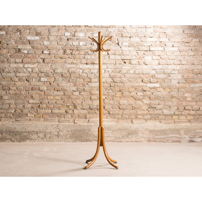 Vintage beechwood coat rack, 1960