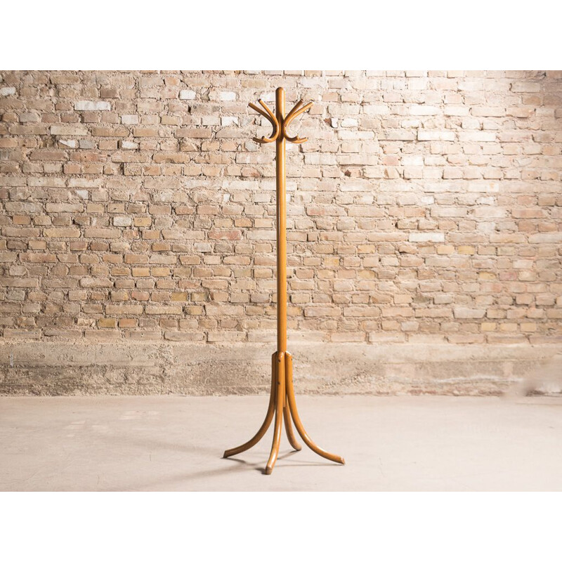 Vintage beechwood coat rack, 1960