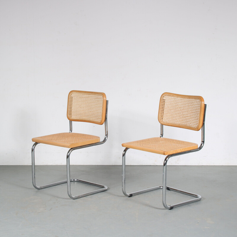 Pair of vintage Cesca chairs by Marcel Breuer, Italy 1970s