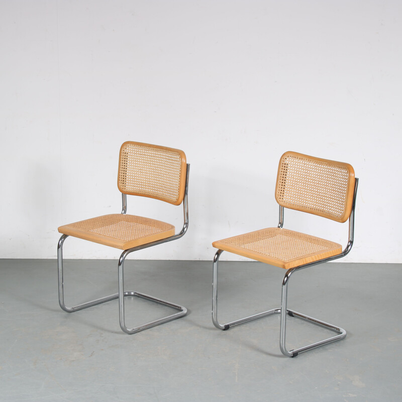 Pair of vintage Cesca chairs by Marcel Breuer, Italy 1970s