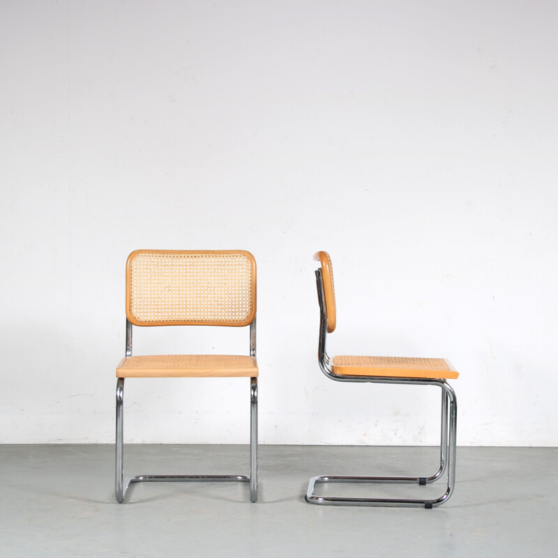 Pair of vintage Cesca chairs by Marcel Breuer, Italy 1970s