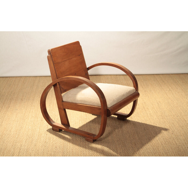 Paire de fauteuils modernistes en chêne - 1930