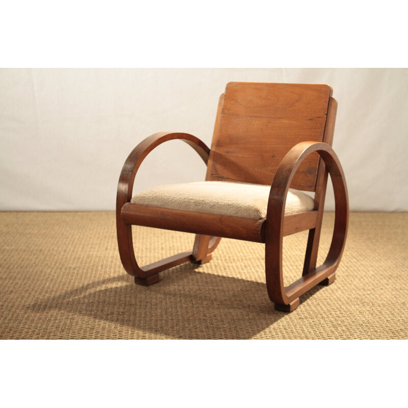 Paire de fauteuils modernistes en chêne - 1930