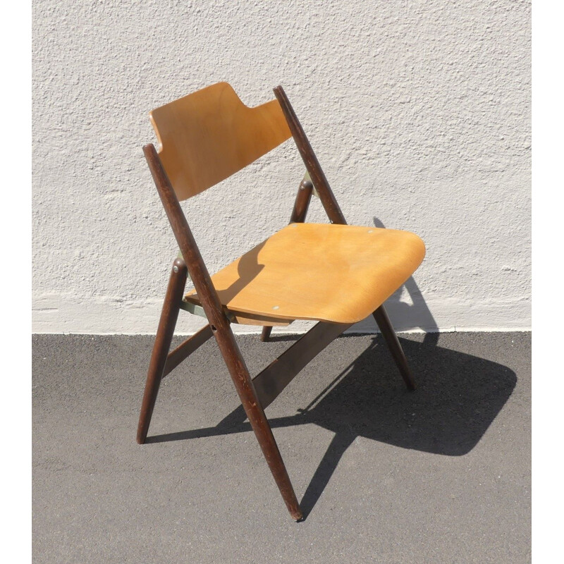 Vintage Se18 folding chair by Egon Eiermann, 1950s