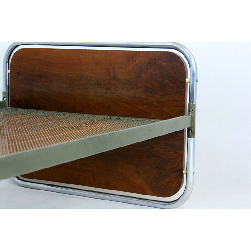 Pair of vintage Bauhaus tubular steel beds, Czechoslovakia 1940s