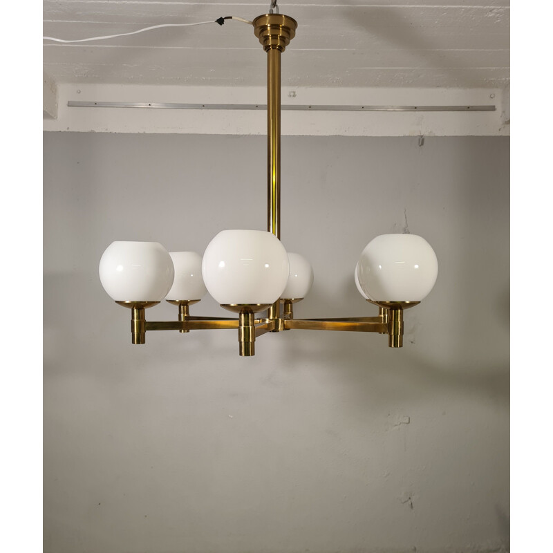 Lampadario vintage di Perzel per la Salle Pleyel, 1970