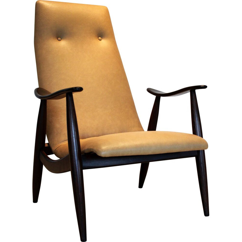 Senior vintage armchair in solid teak by Louis Van Teeffelen for WéBé, Denmark