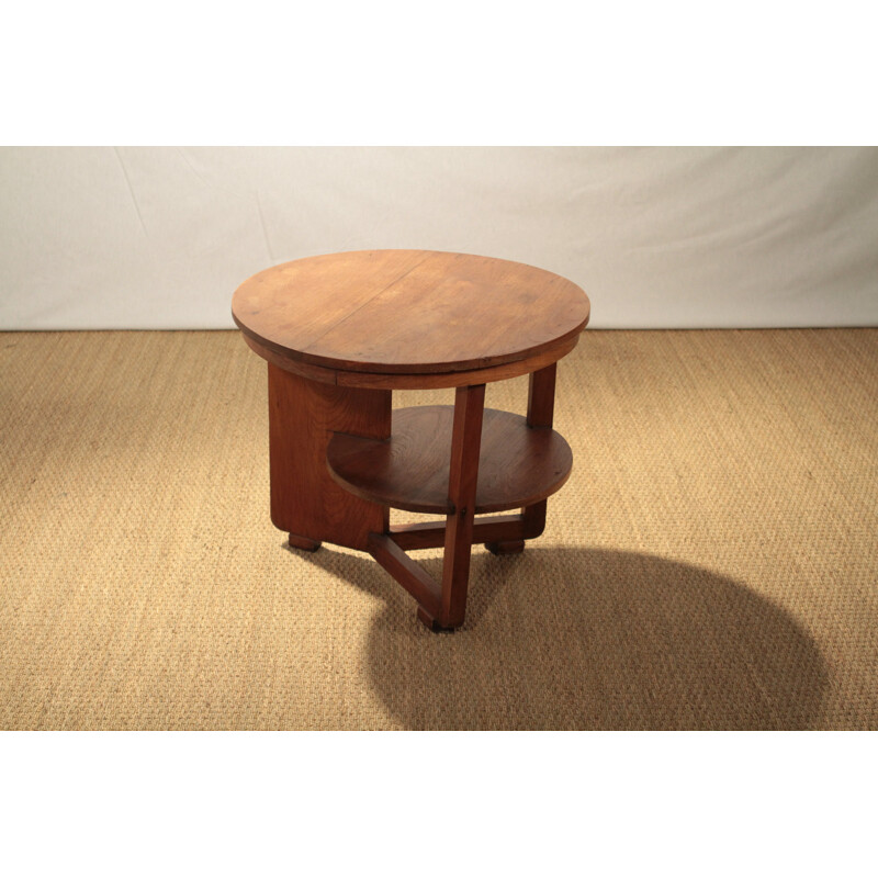 Big oak moderniste side table - 1930s