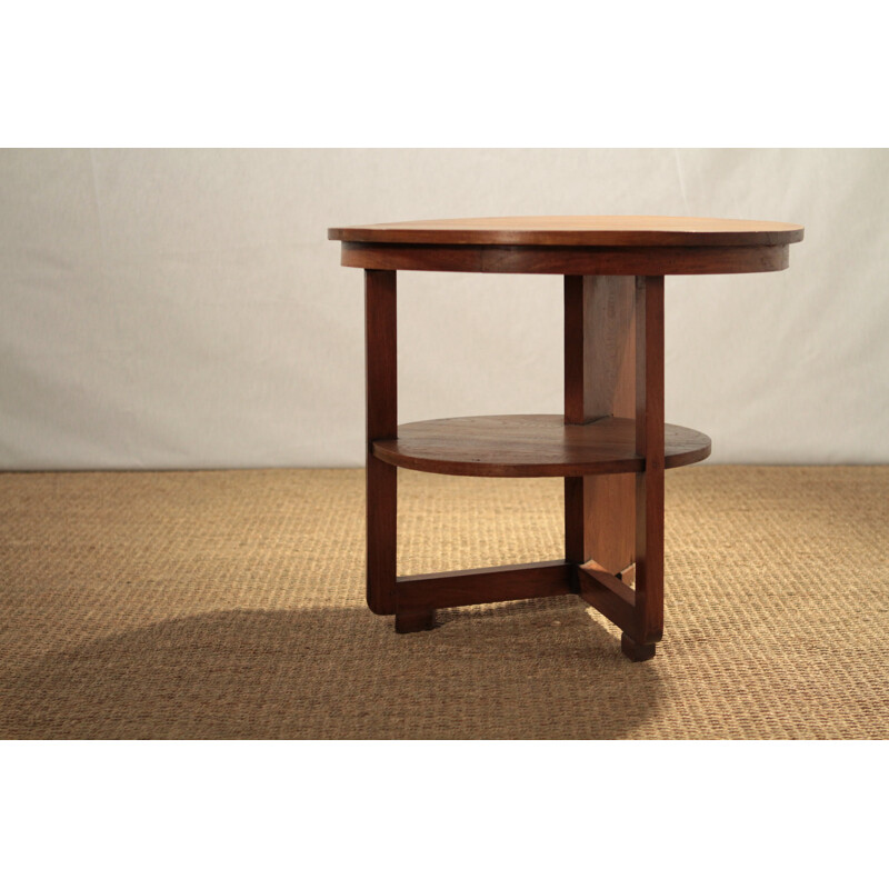 Big oak moderniste side table - 1930s