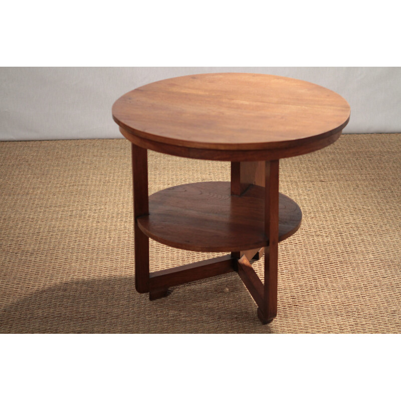 Big oak moderniste side table - 1930s