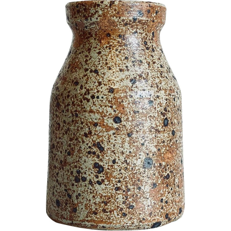 Vase vintage en grès pyrite