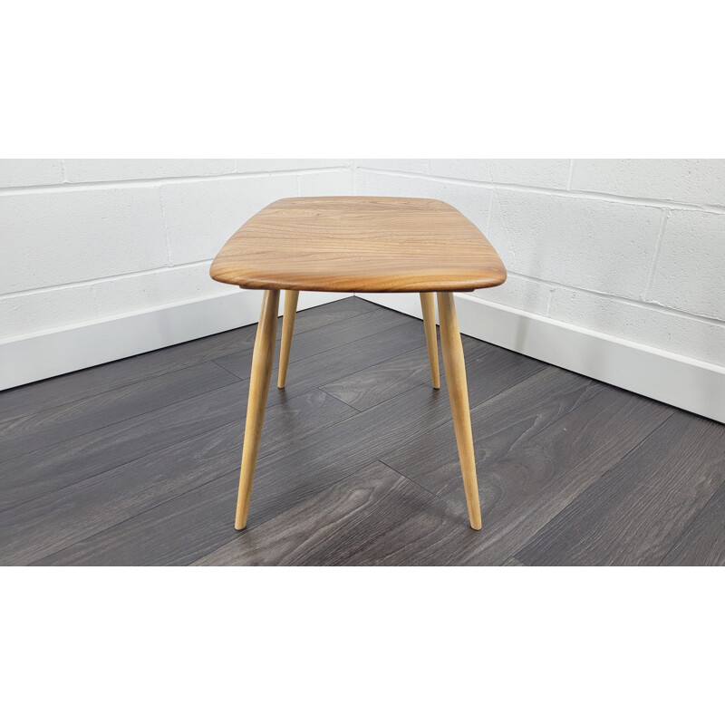 Vintage elmwood side table by Ercol, 1960s
