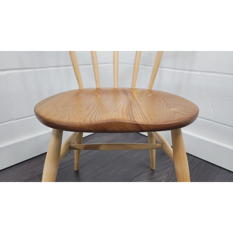 Vintage Ercol Bow Top chair in elmwood and beechwood, 1960