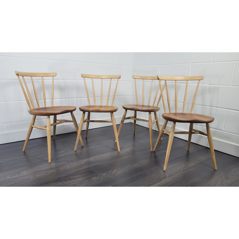 Vintage Ercol Bow Top chair in elmwood and beechwood, 1960