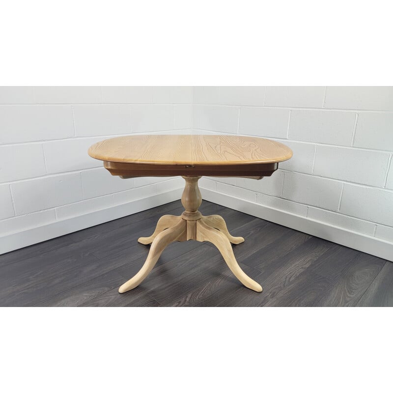 Vintage Ercol Chester Pedestal extending dining table, 2000s