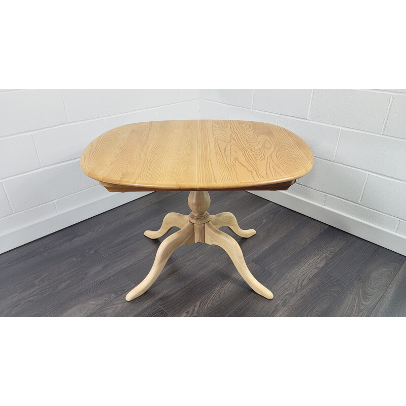 Vintage Ercol Chester Pedestal extending dining table, 2000s