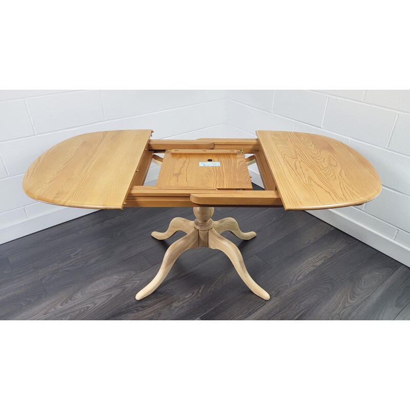 Vintage Ercol Chester Pedestal extending dining table, 2000s