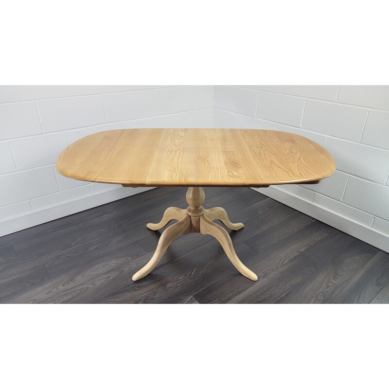 Vintage Ercol Chester Pedestal extending dining table, 2000s