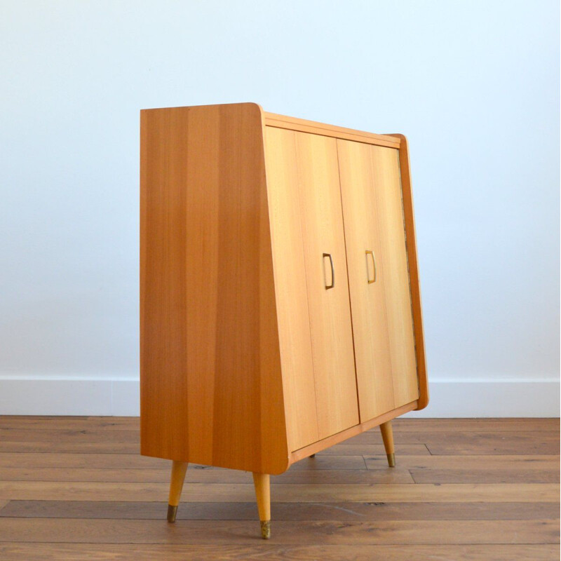 Vintage wooden shoes cabinet, 1960