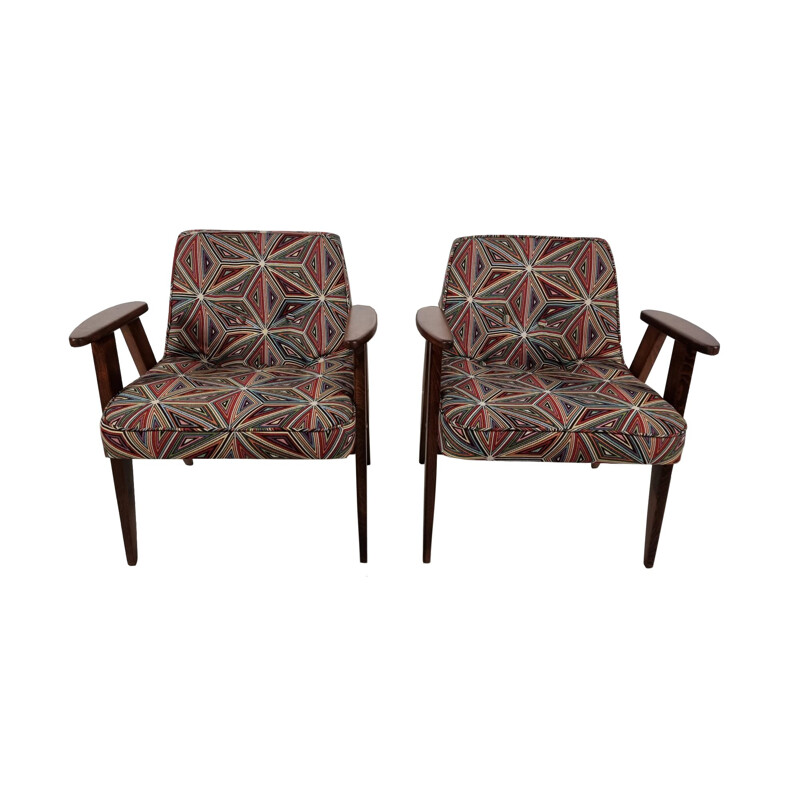 Pair of vintage armchairs by Chierowski 366, 1960s