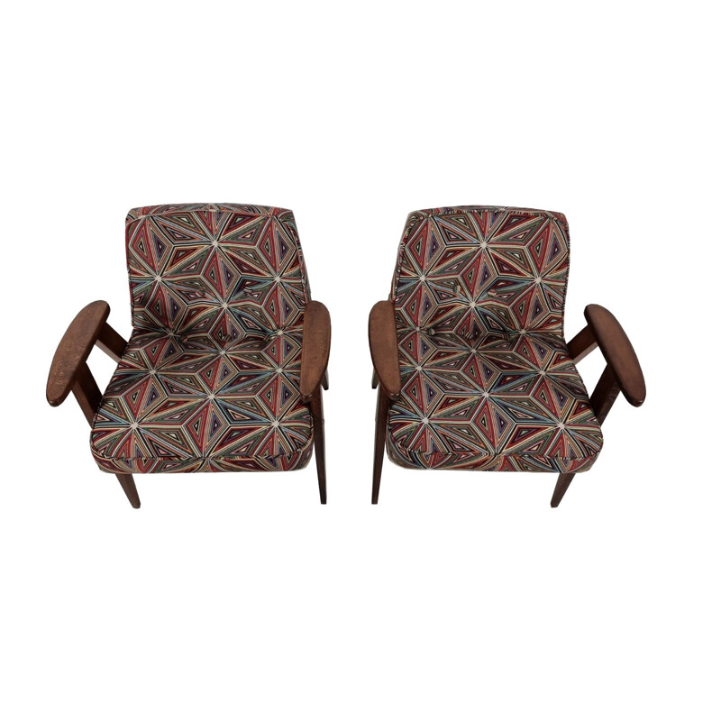 Pair of vintage armchairs by Chierowski 366, 1960s