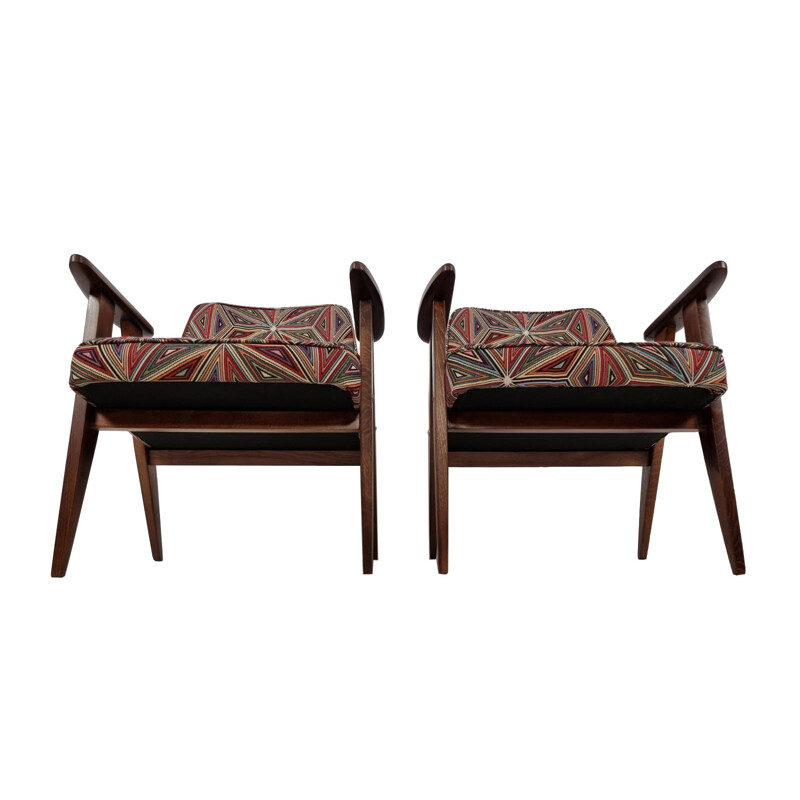 Pair of vintage armchairs by Chierowski 366, 1960s