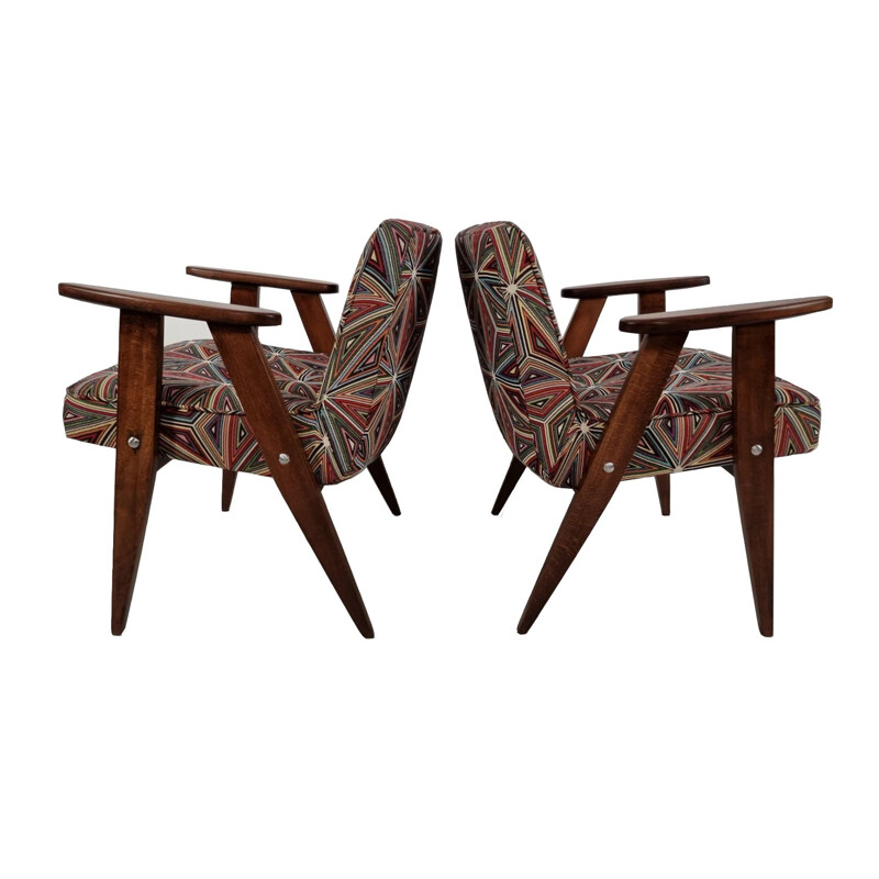 Pair of vintage armchairs by Chierowski 366, 1960s