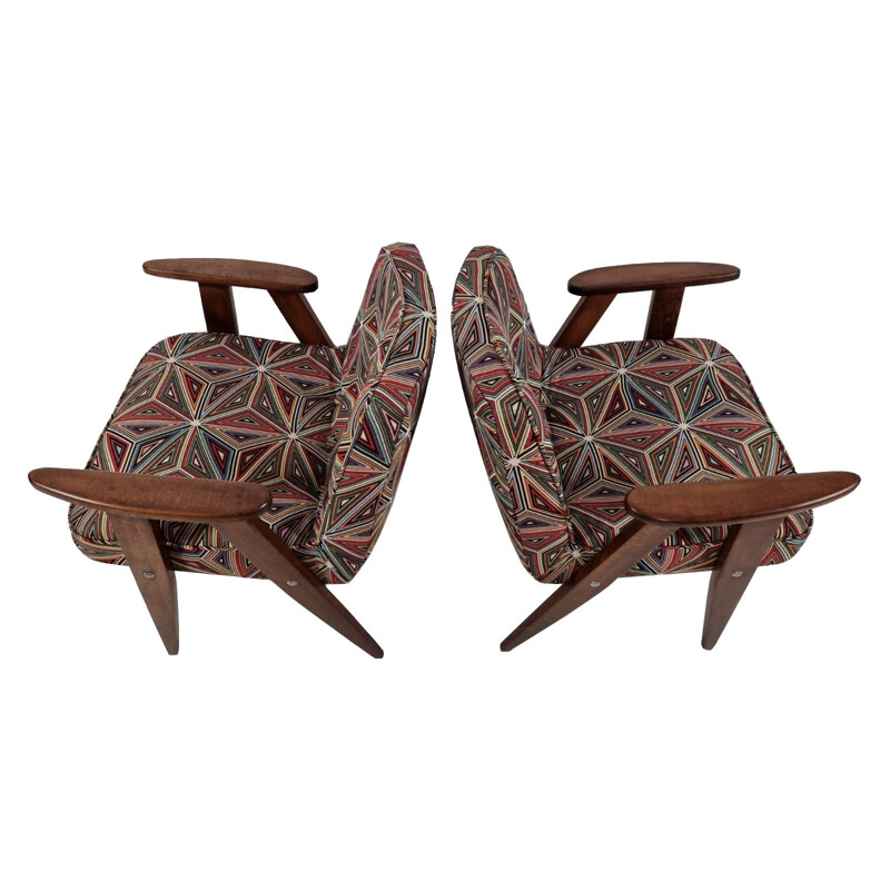 Pair of vintage armchairs by Chierowski 366, 1960s