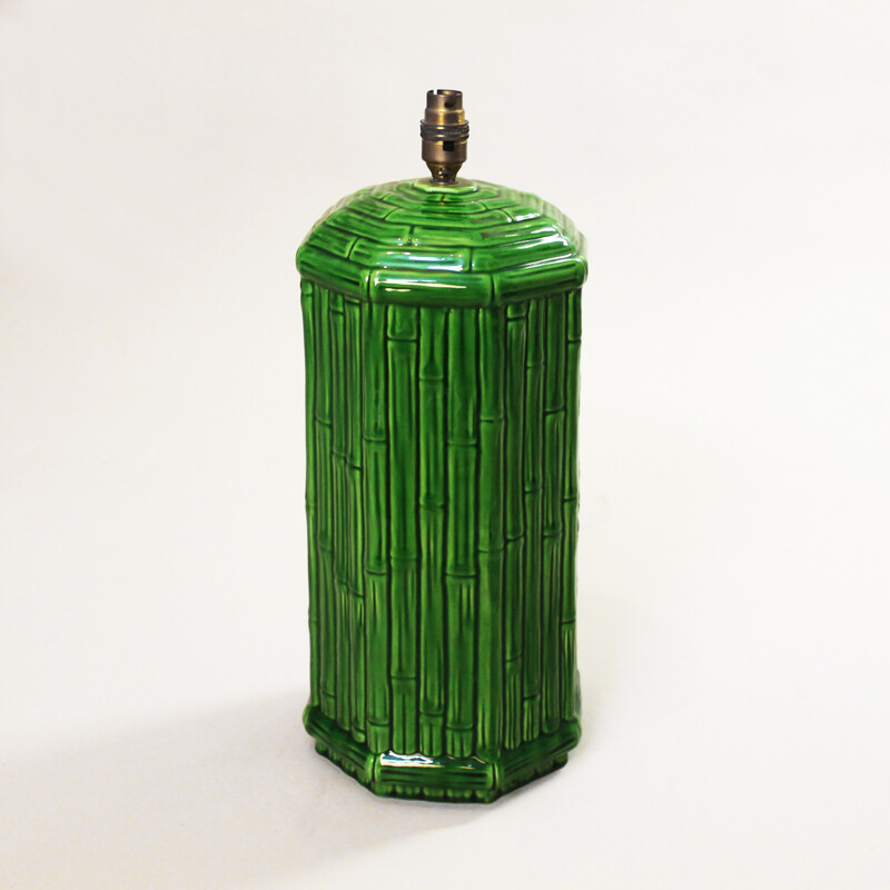 Costa Italy table lamp in green ceramic - 1960s
