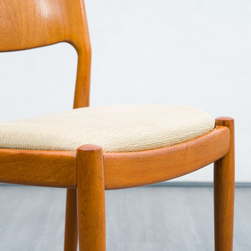 Set of 6 Danish vintage teak dining chairs by Juul Kristensen for Glostrup Möbelfabrik, 1960s