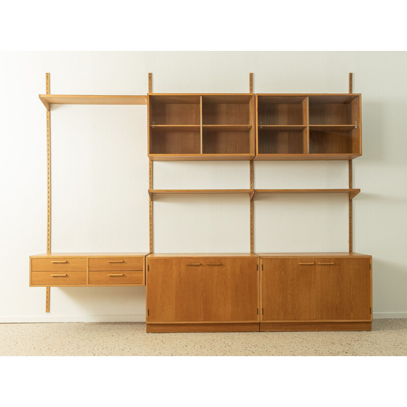 Vintage shelving system in oakwood by Kai Kristiansen for Fm Møbler, 1960s