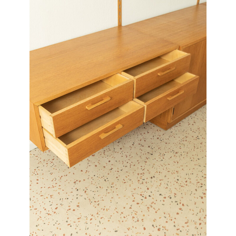 Vintage shelving system in oakwood by Kai Kristiansen for Fm Møbler, 1960s