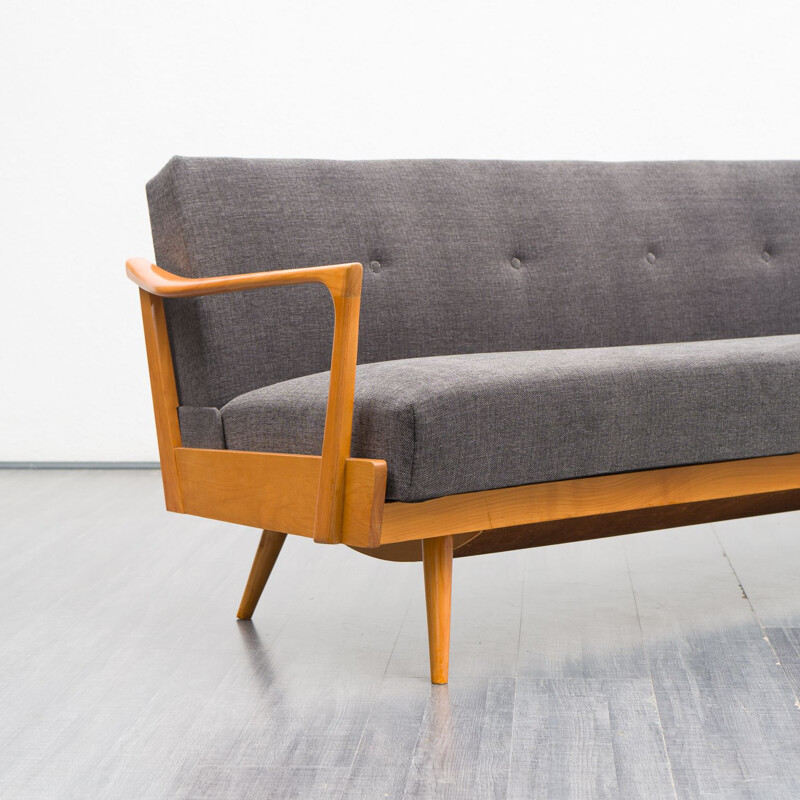 Vintage streamline sofa with fold-out function, 1960s