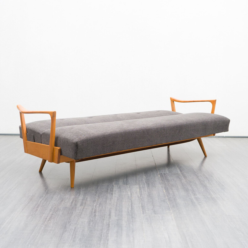 Vintage streamline sofa with fold-out function, 1960s