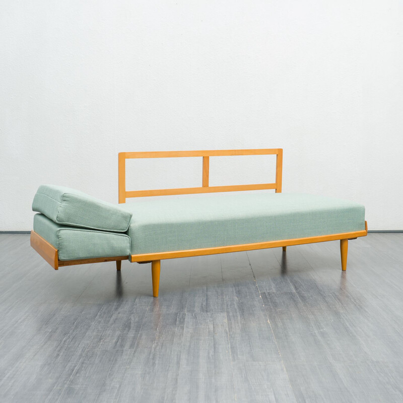 Vintage daybed in light mint green, 1950s