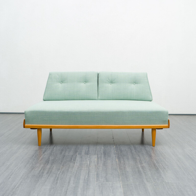 Vintage daybed in light mint green, 1950s