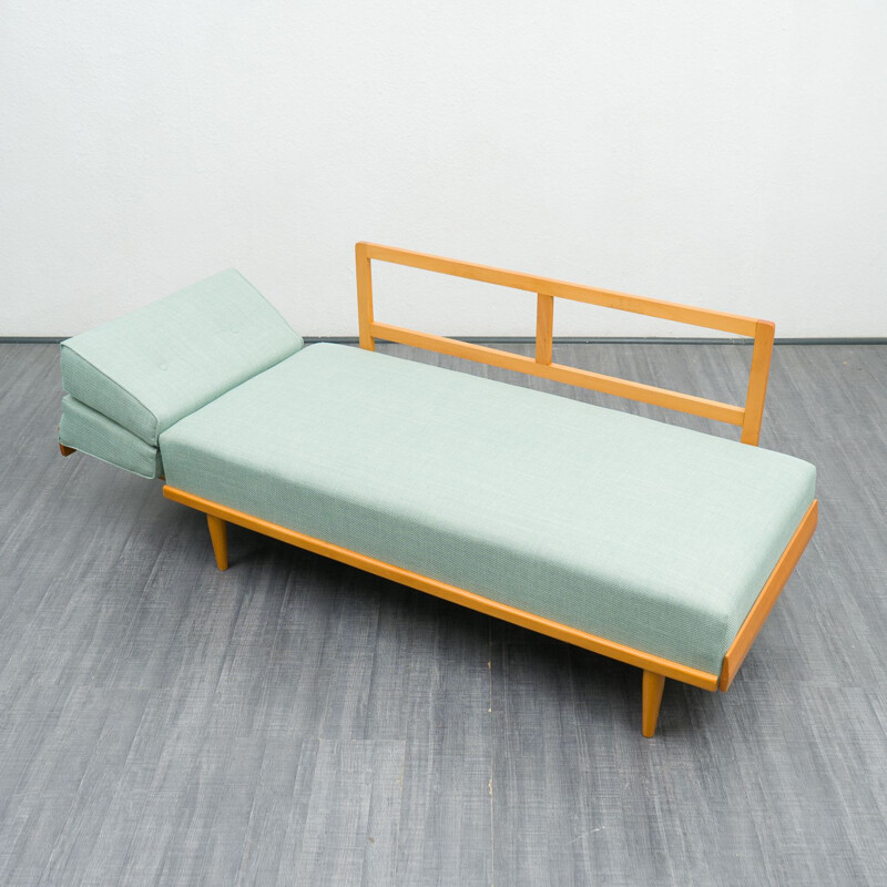 Vintage daybed in light mint green, 1950s