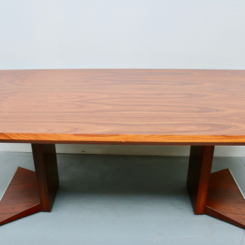 Vintage table in rosewood veneer, Italy 1970