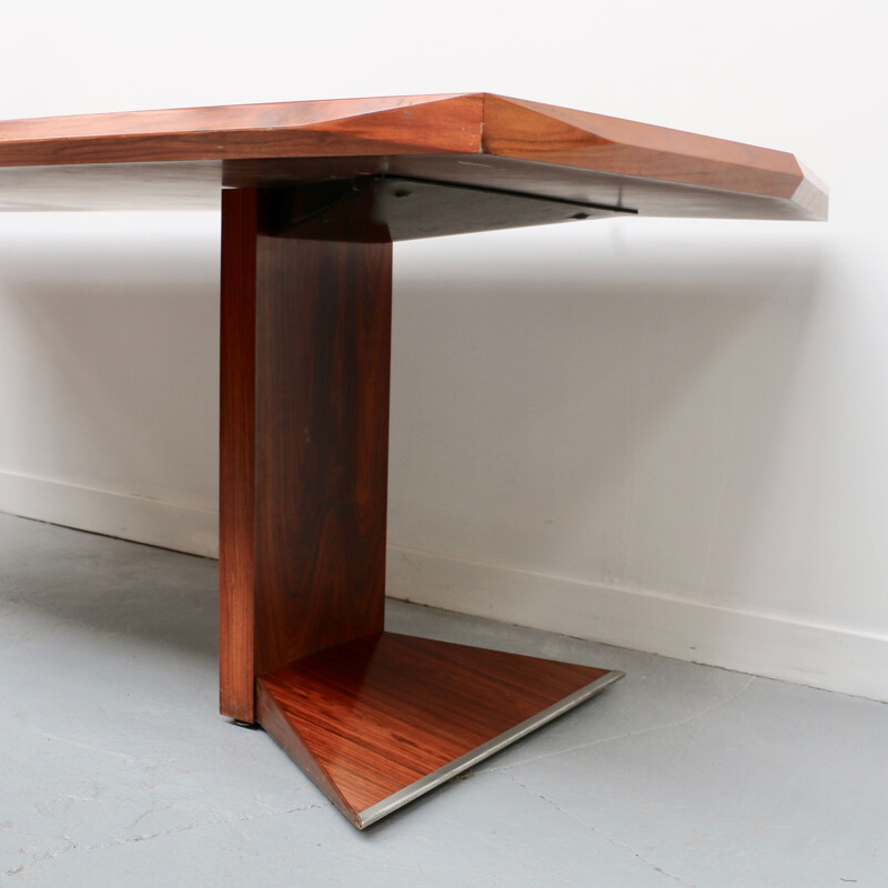 Vintage table in rosewood veneer, Italy 1970