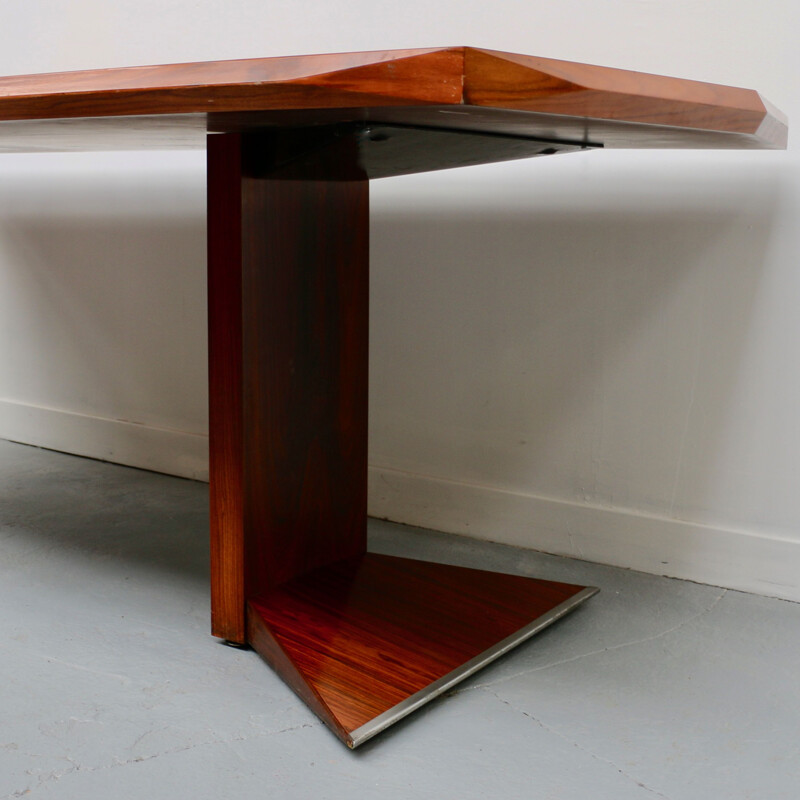 Vintage table in rosewood veneer, Italy 1970