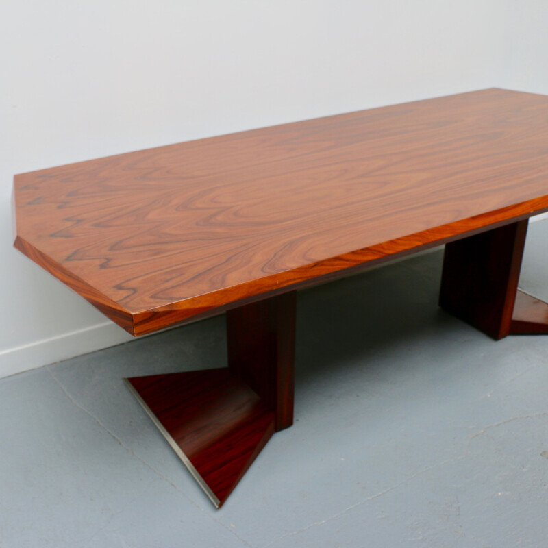 Vintage table in rosewood veneer, Italy 1970