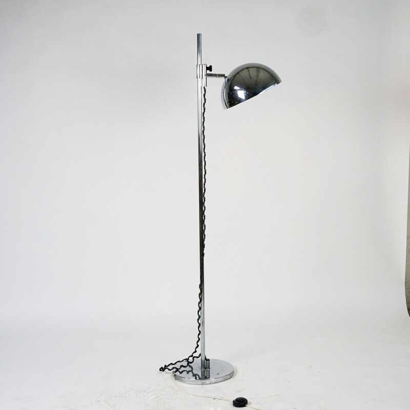 Italian vintage adjustable chrome floor lamp, 1960s