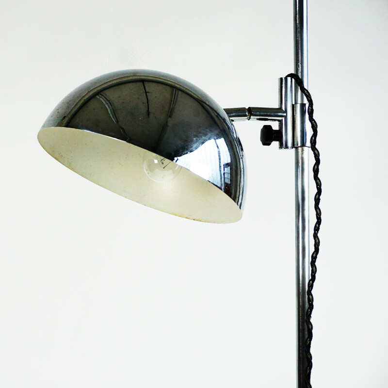 Italian vintage adjustable chrome floor lamp, 1960s