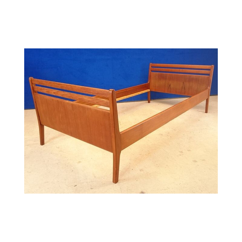 Vintage Scandinavian teak bench seat - 1950s