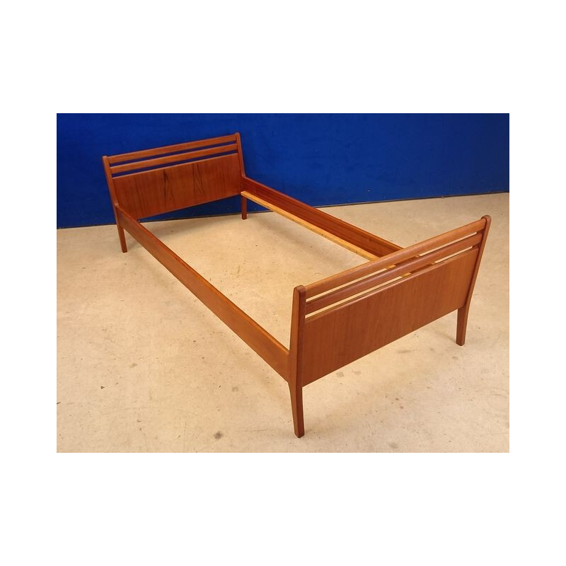 Vintage Scandinavian teak bench seat - 1950s