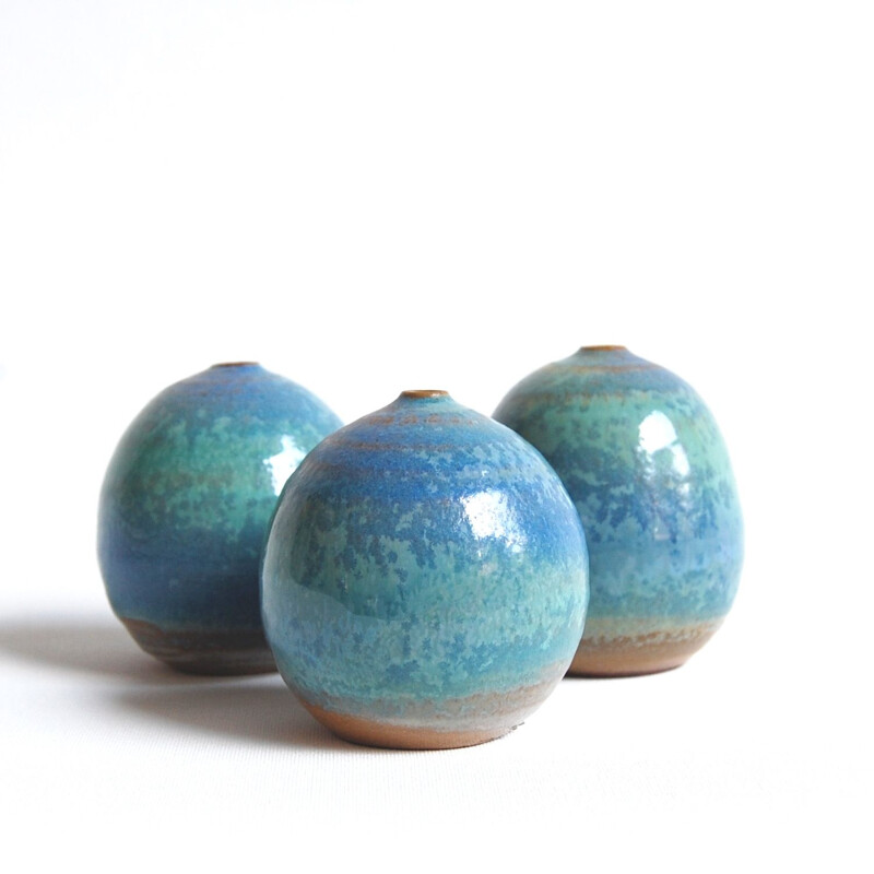Set of 3 vintage miniature ceramics by Antonio Lampecco