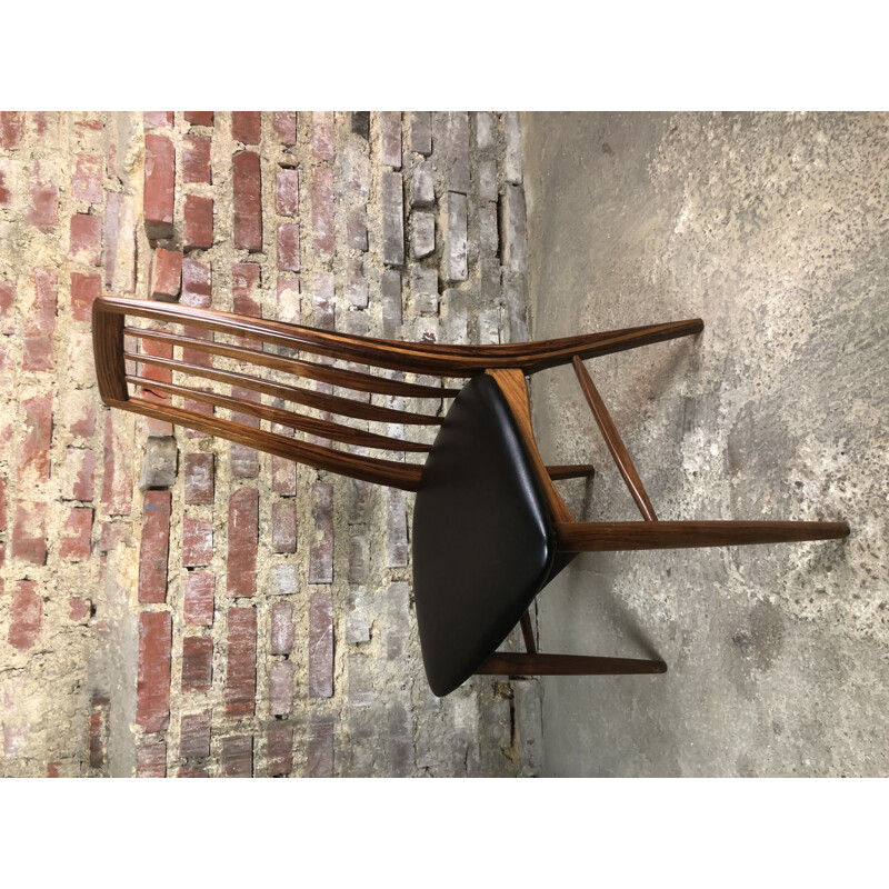 Set of 6 Scandinavian vintage rosewood chairs by Niels Koefoed for Koefoeds Mobelfabrik
