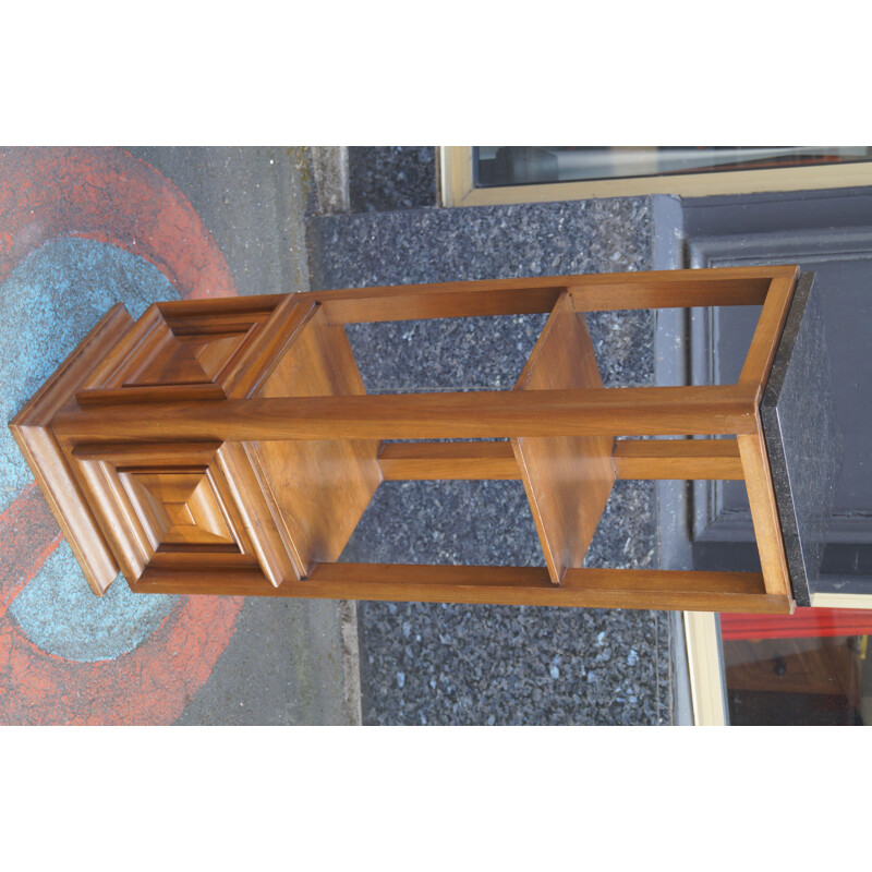 Vintage marble and solid wood console, 1930