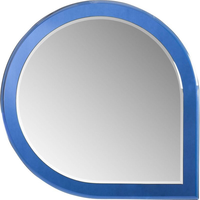 Miroir bleu italien vintage par