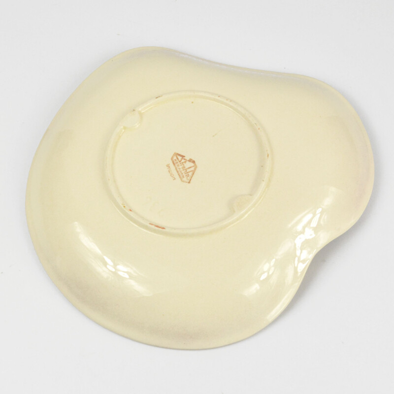 Vintage ceramic fruit plate by Strehla Keramik, Germany 1960